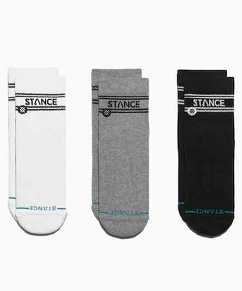 STANCE（スタンス）の「STANCE/スタンス ソックス BASIC QUARTER 3 PACK 3足組 A356A24BAS（ソックス/靴下・メンズ・ピンク/マルチ/ホワイト・S/L）」の3枚目の写真