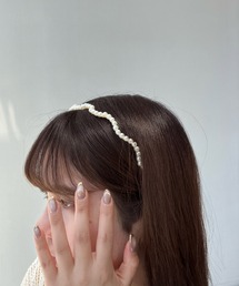 AS KNOW AS plus（アズノゥアズプラス）の「キラリパールカチューシャ（カチューシャ）」