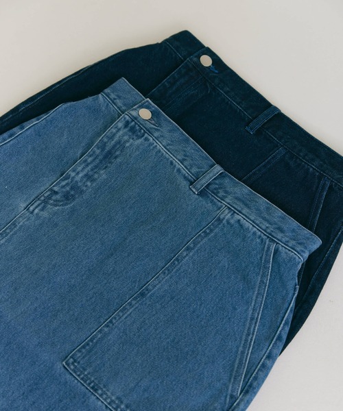 BLUE×PALANG（ブルーパラン）の「SLIT LONG DENIM SKIRT（デニムスカート・レディース・ライトブルー/ダークブルー・MEDIUM/SMALL）」の6枚目の写真