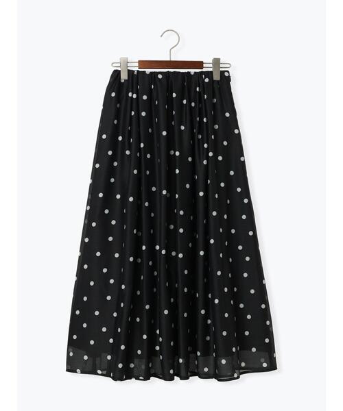 Te chichi（テチチ）の「ドットタックフレアスカート（スカート・レディース・ブラック/ベージュ・F）」の9枚目の写真