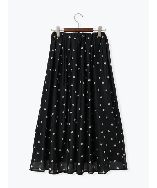 Te chichi（テチチ）の「ドットタックフレアスカート（スカート・レディース・ブラック/ベージュ・F）」の8枚目の写真