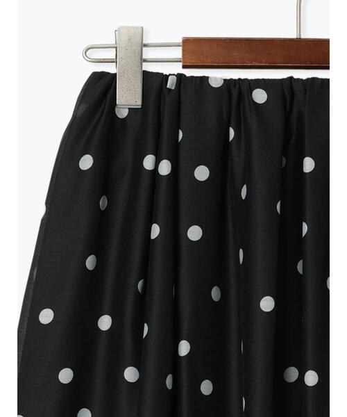 Te chichi（テチチ）の「ドットタックフレアスカート（スカート・レディース・ブラック/ベージュ・F）」の6枚目の写真