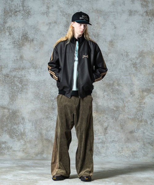 Synth Leather Track Jacket / シンセレザートラックジャケット