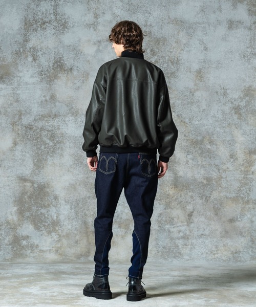 Synth Leather Track Jacket / シンセレザートラックジャケット