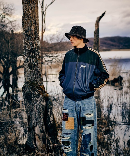 Synth Leather Track Jacket / シンセレザートラックジャケット