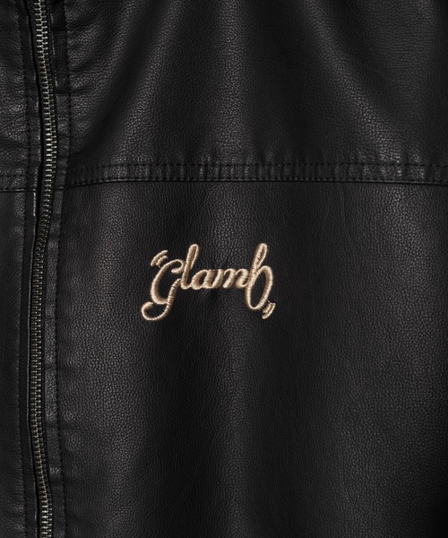 glamb グラム シンセレザー トラックジャケット ブラック Mサイズ glamb（グラム） ブルゾン アウター Synth Leather Track Jacket