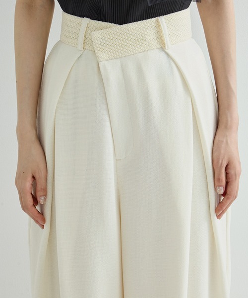 Studious パンツ　サイズ2 mesh trousers STUDIOUS パンツ 「STUDIOUS/ステュディオス」Asymmetric Front