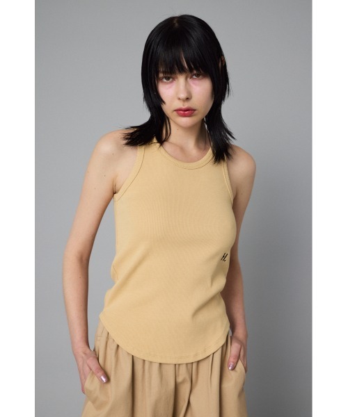 HeRIN.CYE(ヘリンドットサイ)の「H tank top Hタンクトップ(Tシャツ/カットソー・レディース・ホワイト/レッド/ベージュ/ブラック/グレー・FREE)」の1枚目の写真