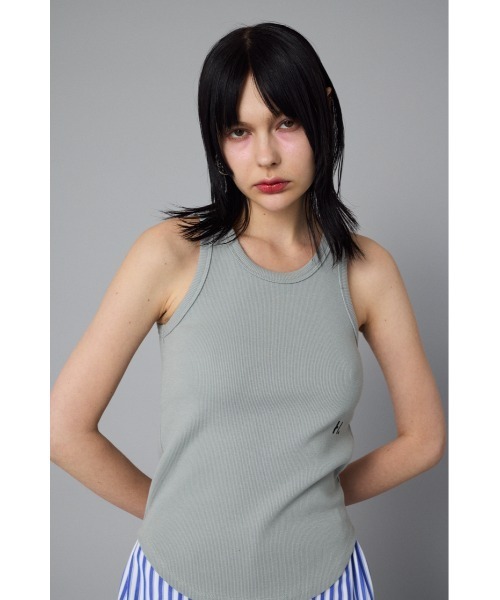 HeRIN.CYE(ヘリンドットサイ)の「H tank top Hタンクトップ(Tシャツ/カットソー・レディース・ホワイト/レッド/ベージュ/ブラック/グレー・FREE)」の4枚目の写真