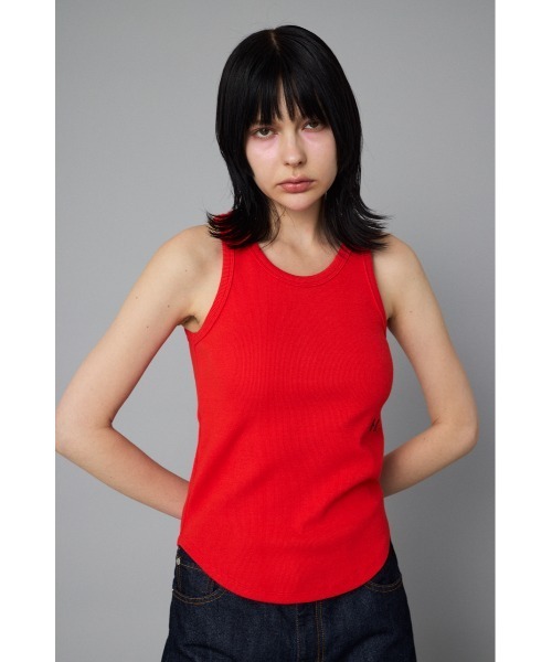 HeRIN.CYE(ヘリンドットサイ)の「H tank top Hタンクトップ(Tシャツ/カットソー・レディース・ホワイト/レッド/ベージュ/ブラック/グレー・FREE)」の5枚目の写真