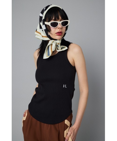HeRIN.CYE(ヘリンドットサイ)の「H tank top Hタンクトップ(Tシャツ/カットソー・レディース・ホワイト/レッド/ベージュ/ブラック/グレー・FREE)」の3枚目の写真