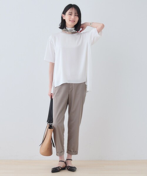 INDIVI（インディヴィ）の「【バックシャン】デザインTブラウス（Tシャツ/カットソー・レディース・ブラック/サックスブルー/ホワイト/ライトグレー・05/13/15 /34/38）」の20枚目の写真