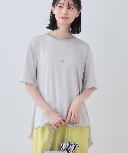 INDIVI（インディヴィ）の「【バックシャン】デザインTブラウス（Tシャツ/カットソー・レディース・ブラック/サックスブルー/ホワイト/ライトグレー・05/13/15 /34/38）」の22枚目の写真