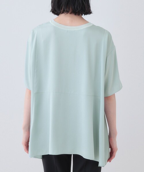 INDIVI（インディヴィ）の「【バックシャン】デザインTブラウス（Tシャツ/カットソー・レディース・ブラック/サックスブルー/ホワイト/ライトグレー・05/13/15 /34/38）」の8枚目の写真