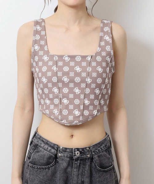 Guess(ゲス)の「GUESS NEW AGGIE ACTIVE BRA タンクトップ(タンクトップ・レディース・ベージュ・S/M)」の12枚目の写真