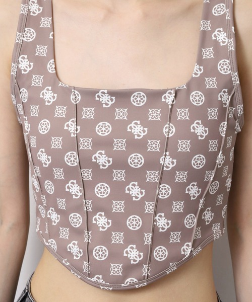 Guess(ゲス)の「GUESS NEW AGGIE ACTIVE BRA タンクトップ(タンクトップ・レディース・ベージュ・S/M)」の4枚目の写真