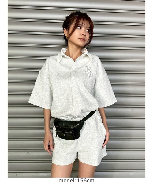 EGOIST（エゴイスト）の「ラガーシャツ半袖オールインワン（つなぎ/オールインワン・レディース・ブラック/ネイビー・FREE）」の16枚目の写真