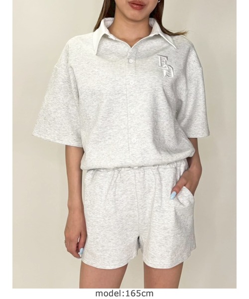 EGOIST（エゴイスト）の「ラガーシャツ半袖オールインワン（つなぎ/オールインワン・レディース・ブラック/ネイビー・FREE）」の19枚目の写真