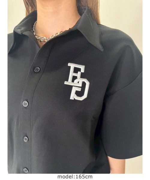 EGOIST（エゴイスト）の「ラガーシャツ半袖オールインワン（つなぎ/オールインワン・レディース・ブラック/ネイビー・FREE）」の12枚目の写真