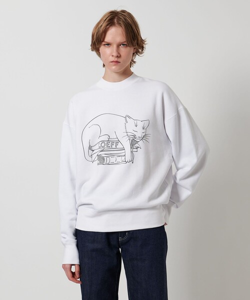 現行品　ロエフ　＜LOEFF＞スリーピング キャット Tシャツ　S（0） LOEFF tシャツ 「LOEFF」スリーピング キャット Tシャツ UNISEX