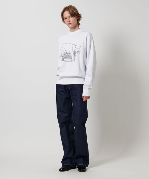 現行品　ロエフ　＜LOEFF＞スリーピング キャット Tシャツ　S（0） LOEFF tシャツ 「LOEFF」スリーピング キャット Tシャツ UNISEX