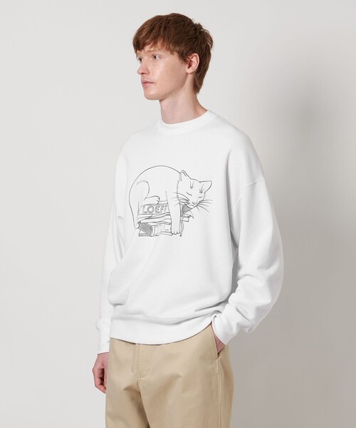 現行品　ロエフ　＜LOEFF＞スリーピング キャット Tシャツ　S（0） LOEFF tシャツ 「LOEFF」スリーピング キャット Tシャツ UNISEX