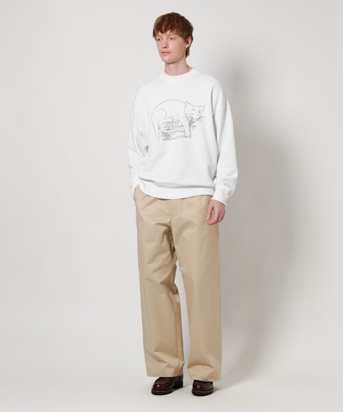 LOEFF（ロエフ）の「＜LOEFF＞スリーピング キャット スウェット UNISEX（スウェット・レディース・ブラック/ホワイト・0/1/2）」の8枚目の写真
