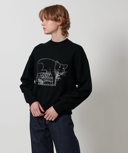 LOEFF（ロエフ）の「＜LOEFF＞スリーピング キャット スウェット UNISEX（スウェット・レディース・ブラック/ホワイト・0/1/2）」の10枚目の写真