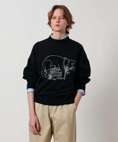 ロエフ　スウェット LOEFF＞スリーピング キャット スウェット UNISEX（スウェット