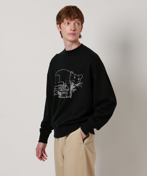 LOEFF（ロエフ）の「＜LOEFF＞スリーピング キャット スウェット UNISEX（スウェット・レディース・ブラック/ホワイト・0/1/2）」の16枚目の写真
