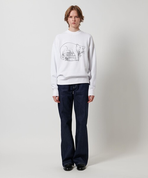トレーナー スウェット 「LOEFF」スリーピング キャット スウェット UNISEX レディース メンズ LOEFF＞スリーピング キャット スウェット UNISEX（スウェット