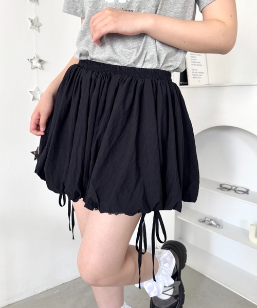 韓国発【BLACKUP】マルチクバルーンミニスカートパンツ 送料込 韓国発【BLACKUP】マルチクバルーンミニスカートパンツ 送料込