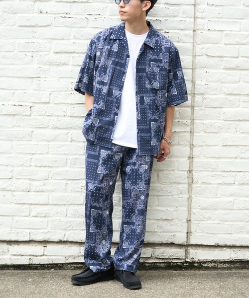 CIAOPANIC TYPY（チャオパニックティピー）の「■アフリカンバティックヴィンテージ柄オープンカラーシャツ（シャツ/ブラウス・メンズ・ネイビー/ブラック・LARGE/MEDIUM）」の22枚目の写真