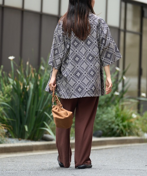 CIAOPANIC TYPY（チャオパニックティピー）の「■アフリカンバティックヴィンテージ柄オープンカラーシャツ（シャツ/ブラウス・メンズ・ネイビー/ブラック・LARGE/MEDIUM）」の11枚目の写真