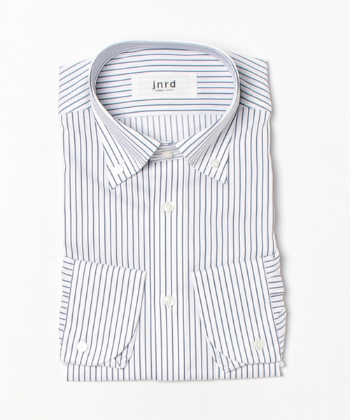  j.n.r.d（ジェー・エヌ・アール・ディー）の「形態安定ストライプドレスシャツ（シャツ/ブラウス・メンズ・ブルー/ネイビー・M）」の2枚目の写真