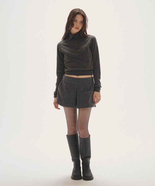 TODAYFUL(トゥデイフル)の「Front Botton Knit(ニット/セーター・レディース・チャコールグレー/モカ・FREE)」の8枚目の写真