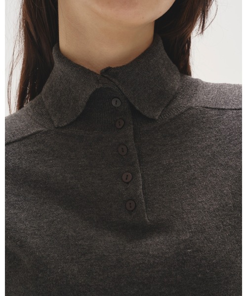 TODAYFUL(トゥデイフル)の「Front Botton Knit(ニット/セーター・レディース・チャコールグレー/モカ・FREE)」の11枚目の写真
