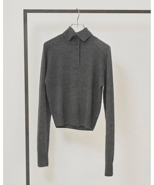 TODAYFUL(トゥデイフル)の「Front Botton Knit(ニット/セーター・レディース・チャコールグレー/モカ・FREE)」の7枚目の写真