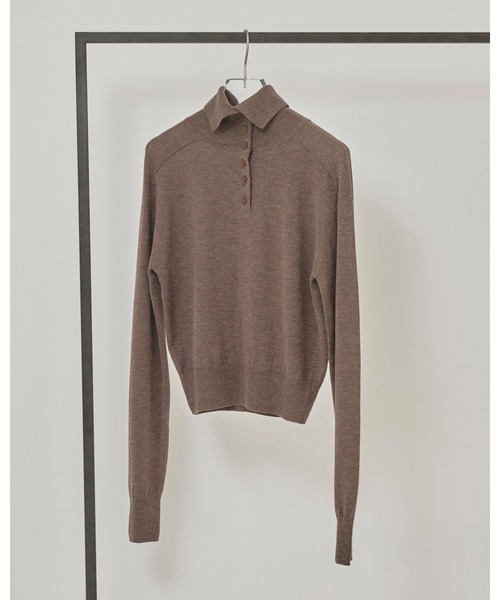 TODAYFUL(トゥデイフル)の「Front Botton Knit(ニット/セーター・レディース・チャコールグレー/モカ・FREE)」の6枚目の写真