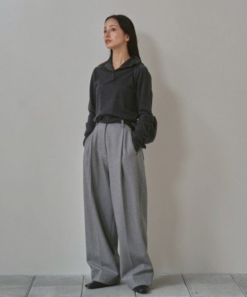 TODAYFUL(トゥデイフル)の「Front Botton Knit(ニット/セーター・レディース・チャコールグレー/モカ・FREE)」の14枚目の写真