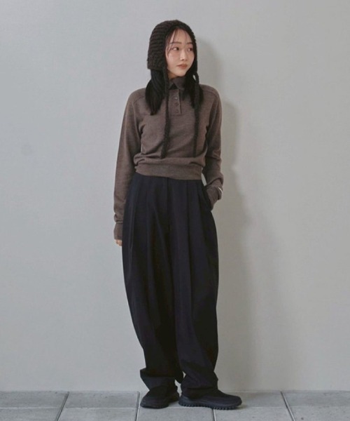 TODAYFUL(トゥデイフル)の「Front Botton Knit(ニット/セーター・レディース・チャコールグレー/モカ・FREE)」の15枚目の写真