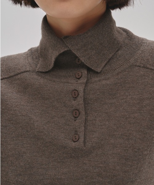 TODAYFUL(トゥデイフル)の「Front Botton Knit(ニット/セーター・レディース・チャコールグレー/モカ・FREE)」の16枚目の写真