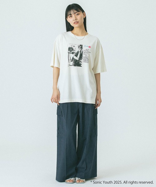 ROSE BUD（ローズバッド）の「(CREOLME)SONIC YOUTH H/S TEE（Tシャツ/カットソー・レディース・オフホワイト/グレー/ブラック・ONE SIZE）」の7枚目の写真