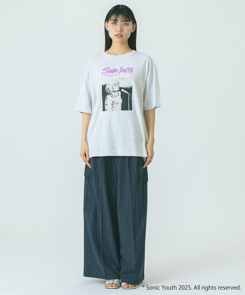 ROSE BUD（ローズバッド）の「(CREOLME)SONIC YOUTH H/S TEE（Tシャツ/カットソー・レディース・オフホワイト/グレー/ブラック・ONE SIZE）」の17枚目の写真