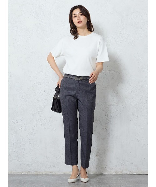 Perfect Suit FActory（パーフェクトスーツファクトリー）の「2枚袖Tシャツ　オフホワイト/ブラック/グレー（Tシャツ/カットソー・レディース・ブラック/オフホワイト/チャコールグレー・L/M）」の9枚目の写真