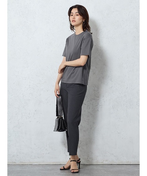 Perfect Suit FActory（パーフェクトスーツファクトリー）の「2枚袖Tシャツ　オフホワイト/ブラック/グレー（Tシャツ/カットソー・レディース・ブラック/オフホワイト/チャコールグレー・L/M）」の12枚目の写真