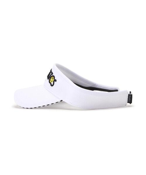 PEARLY GATES(パーリーゲイツ)の「【PEARLY GATES】ハニカムメッシュBASICロゴUVバイザー (UNISEX)(サンバイザー・レディース・ネイビー/ホワイト/ブルー/ワイン・FREE)」の13枚目の写真