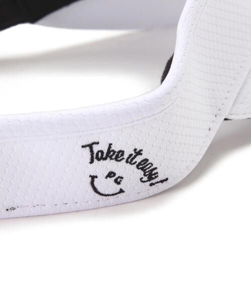 PEARLY GATES(パーリーゲイツ)の「【PEARLY GATES】ハニカムメッシュBASICロゴUVバイザー (UNISEX)(サンバイザー・レディース・ネイビー/ホワイト/ブルー/ワイン・FREE)」の11枚目の写真