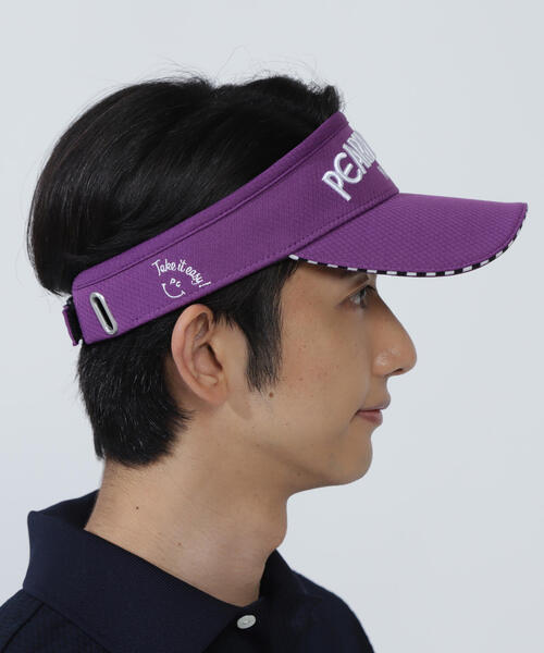 PEARLY GATES(パーリーゲイツ)の「【PEARLY GATES】ハニカムメッシュBASICロゴUVバイザー (UNISEX)(サンバイザー・レディース・ネイビー/ホワイト/ブルー/ワイン・FREE)」の9枚目の写真