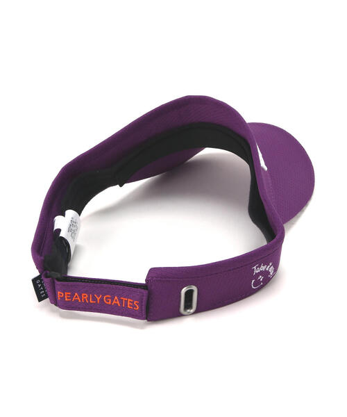 PEARLY GATES(パーリーゲイツ)の「【PEARLY GATES】ハニカムメッシュBASICロゴUVバイザー (UNISEX)(サンバイザー・レディース・ネイビー/ホワイト/ブルー/ワイン・FREE)」の7枚目の写真